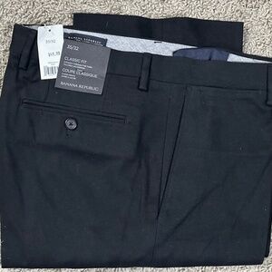 Vintage NWT Men's BANANA REPUBLIC Black Chinos Classic Fit 35 x 32